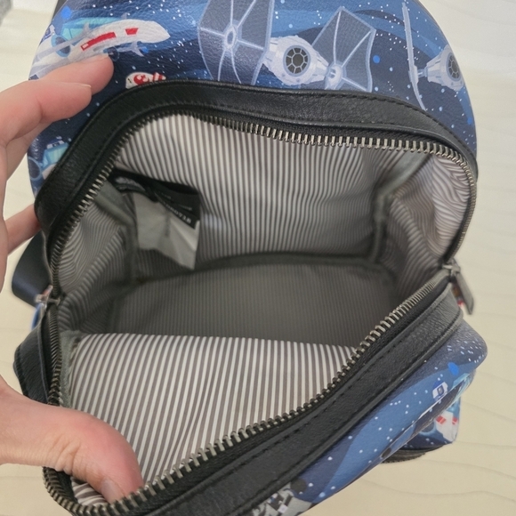 Loungefly Star Wars Chibi Spaceships Mini Backpack X-Wing Tie Fighters Disney main image 6